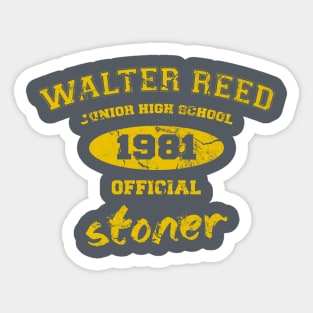 Walter Reed Stoner 1981 Sticker